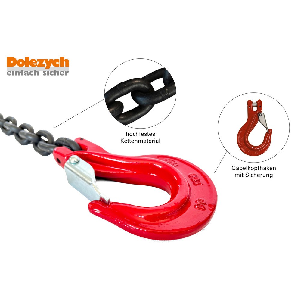 Número de imagen del producto 2: cadena de cabestrillo Dolezych DoketT de 2 hilos, espesor nominal 8 mm, longitud 2 m