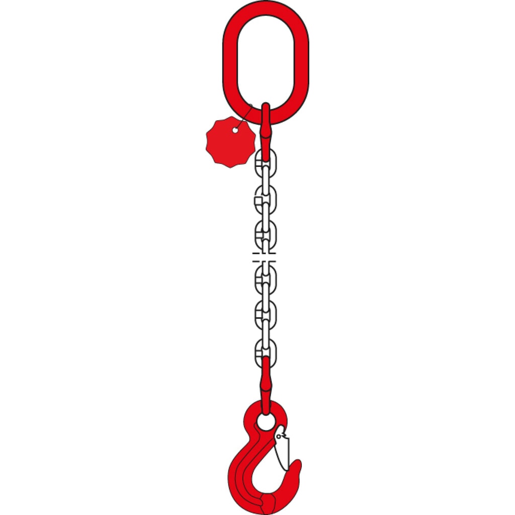 Imagen del producto: cadena de cabestrillo Dolezych Dokett, 1 hebra, espesor nominal 8 mm, longitud 2 m
