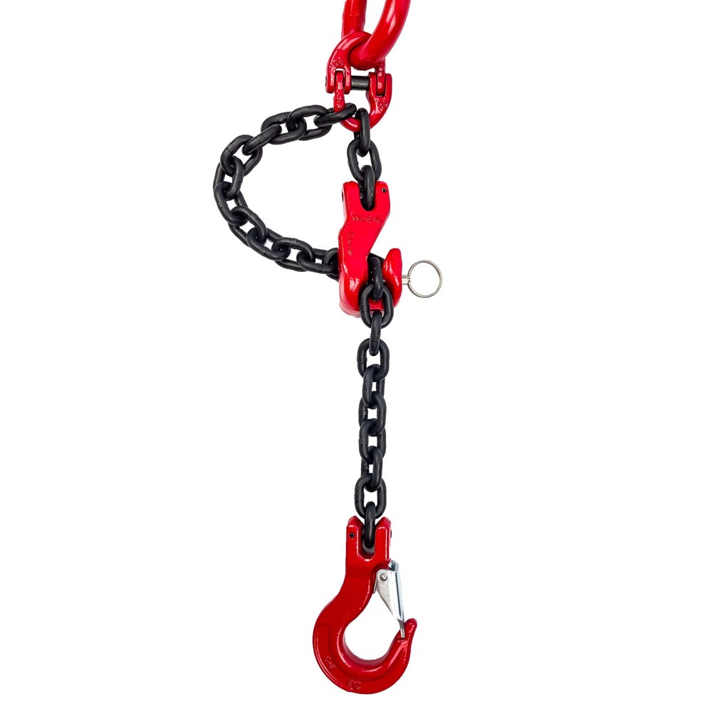 Número de imagen del producto 7: cadena DokeTT Dolezych, 4 hilos, espesor nominal 8 mm, longitud 2 m, con gancho de acortamiento