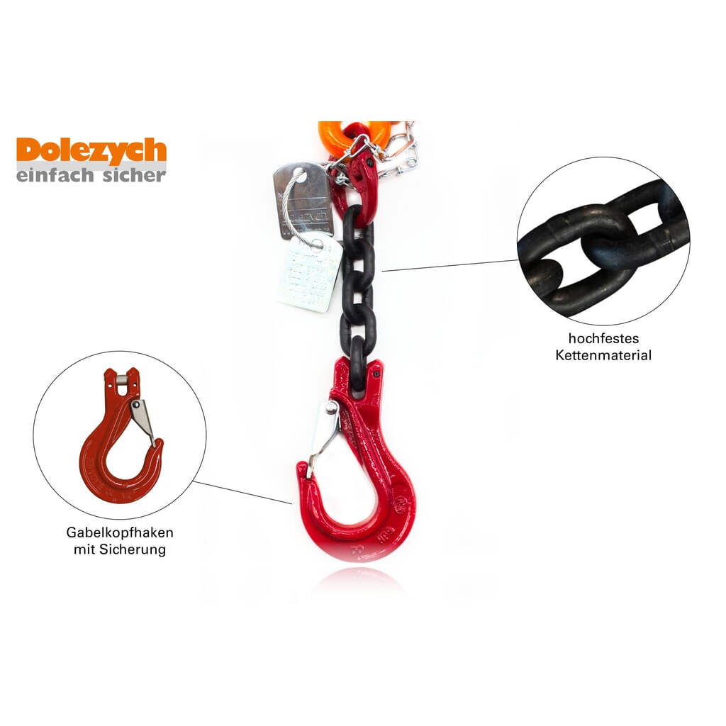 Cadena tensionadora Dolezych, 1 pieza, PowerLash con abrazadera de carga de trinquete DORA, 4.000 daN, longitud 3,50 m Número de imagen del producto 2: Cadena tensionadora Dolezych, 1 pieza, PowerLash con abrazadera de carga de trinquete DORA, 4.000 daN, longitud 3,50 m