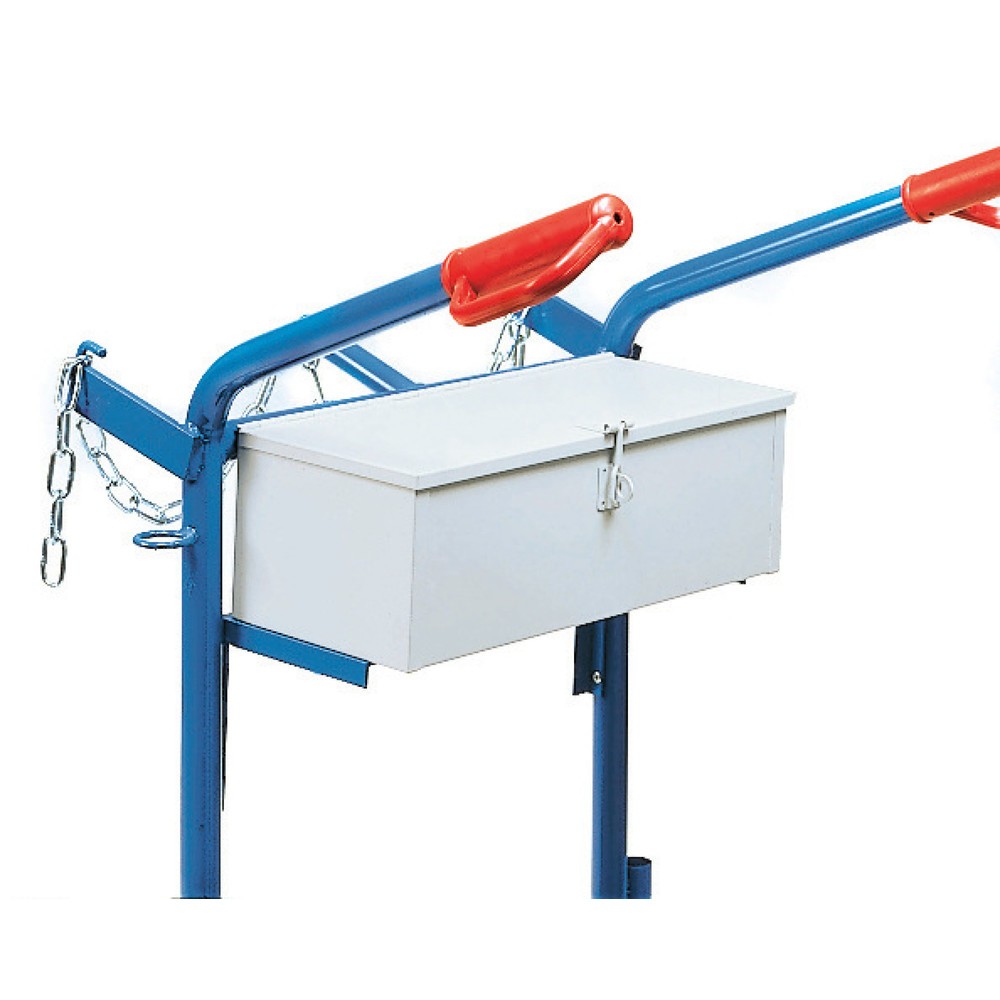 Imagen del producto: cajas de herramientas para carro|plataforma de botella de acero fetra®, para 2 botellas de acero, alto H x An x F 150 x 450 x 200 mm