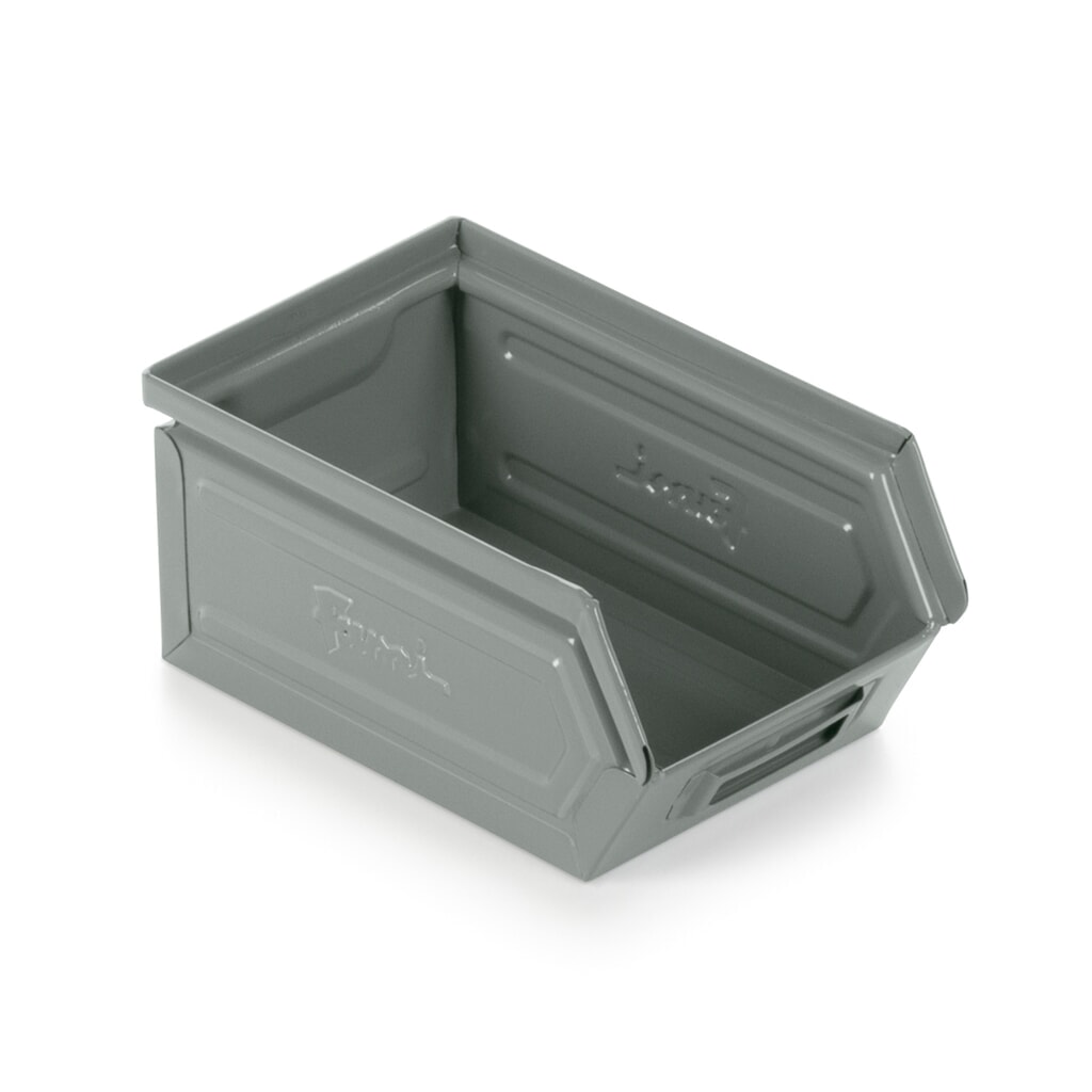Cajón de almacenamiento visible Fami, HxAxF 95 x 75 x 160 mm, chapa de acero, gris ardilla, 20 uds/UV Imagen del producto: Cajón de almacenamiento visible Fami, HxAxF 95 x 75 x 160 mm, chapa de acero, gris ardilla, 20 uds/UV