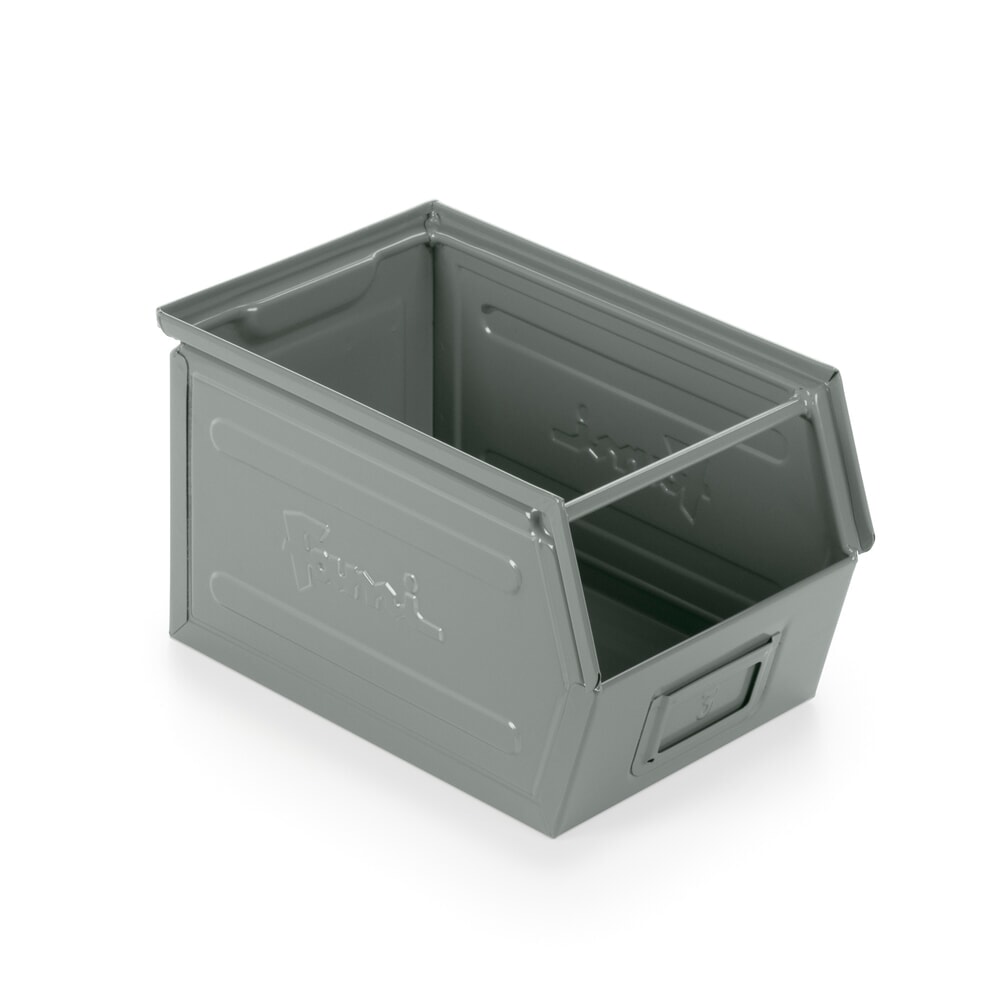Número de imagen del producto 1: Cajón de almacenamiento visible Fami, HxAxF 200 x 200 x 350 mm, chapa de acero, gris ardilla, 8 uds/UV