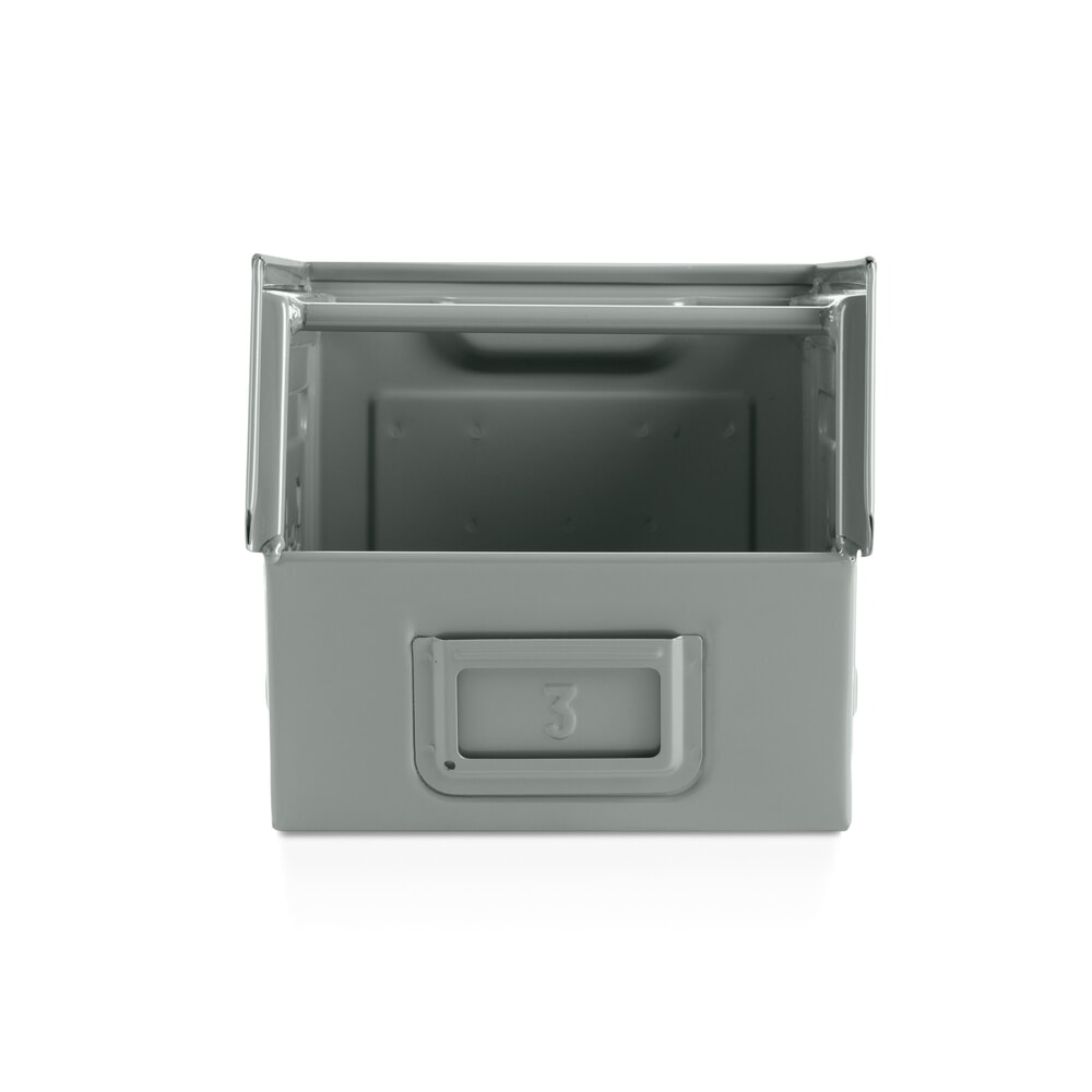Número de imagen del producto 3: Cajón de almacenamiento visible Fami, HxAxF 200 x 200 x 350 mm, chapa de acero, gris ardilla, 8 uds/UV