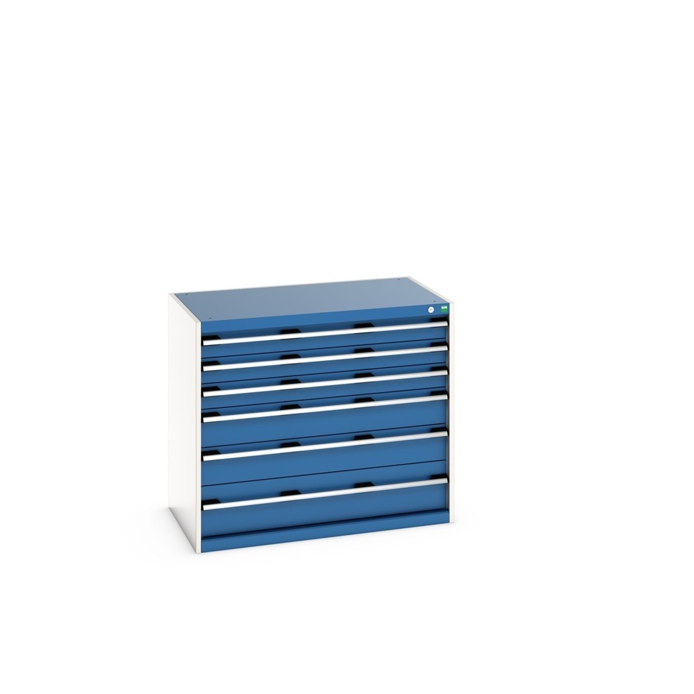 Imagen del producto: Cajonera bott cubio, cajones 3x100+ 2x150+ 1x200 mm, capacidad de carga cada 200 kg, ancho 1.050 mm, azul genciana