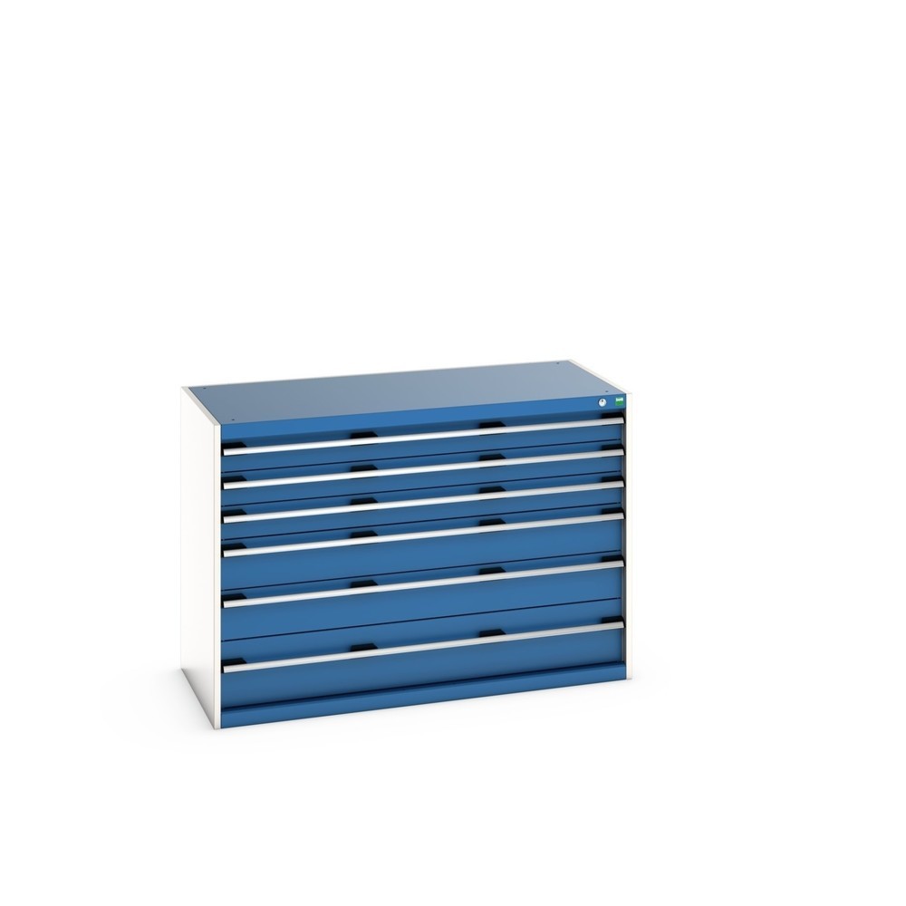 Imagen del producto: Cajonera bott cubio, cajones 3x100+ 2x150 x 1x200 mm, capacidad de carga cada 75 kg, ancho 1.300 mm, azul genciana