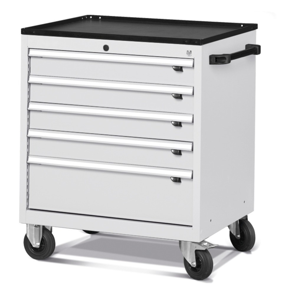Imagen del producto: Cajonera con ruedas Fami FLEXA, 5 cajones, 853 x 794 x 600 mm (alto x ancho x fondo), gris claro