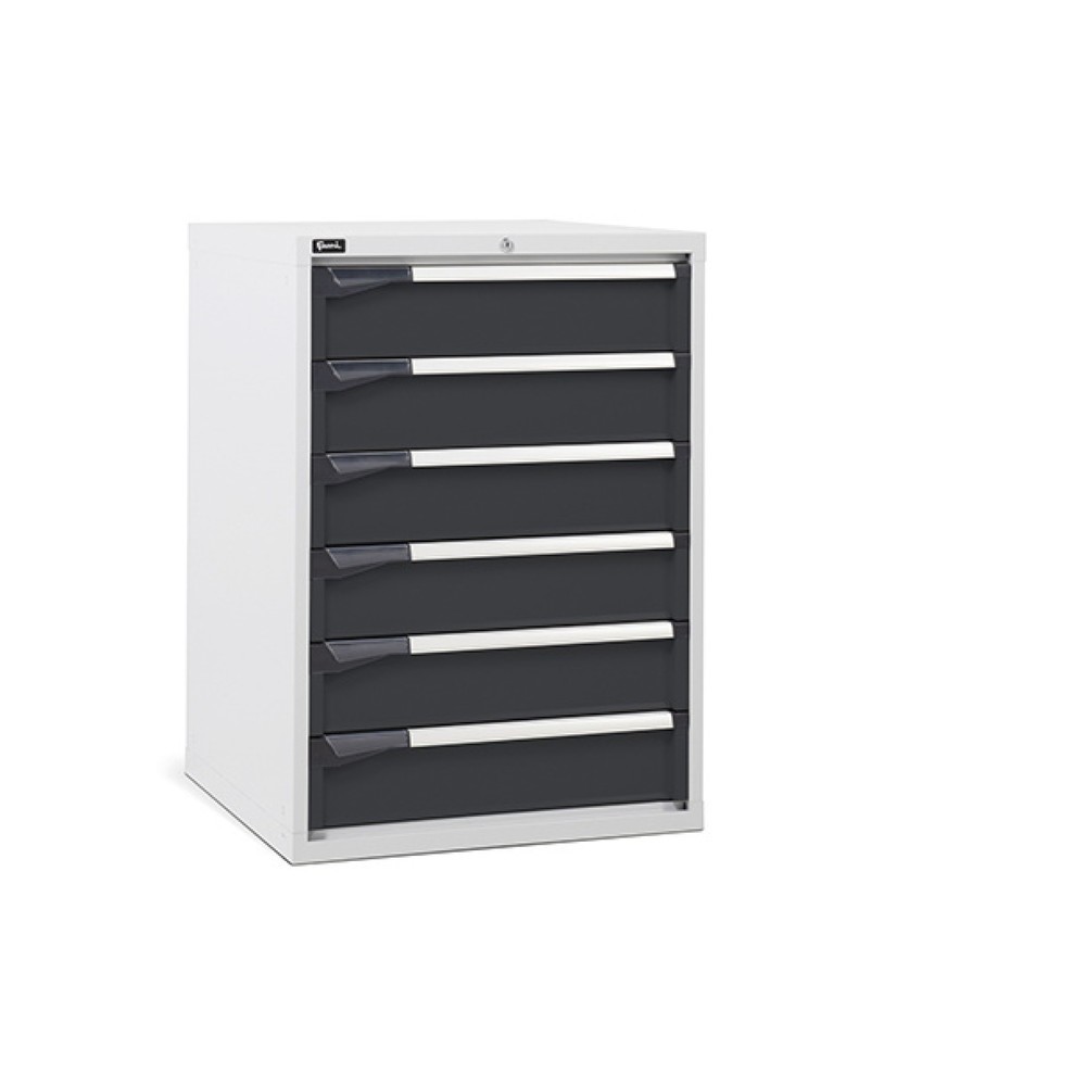 Imagen del producto: Cajonera Fami MASTER, 6 cajones, 1.000 x 714 x 726 mm (alto x ancho x fondo), gris claro, antracita