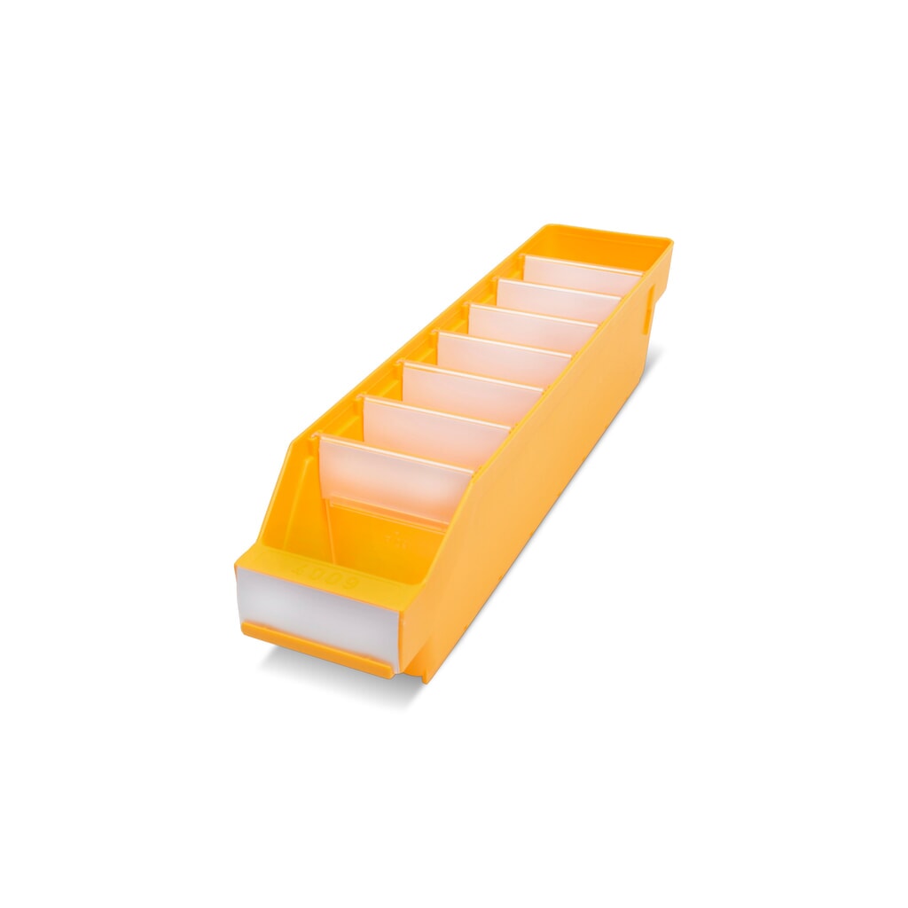 Cajón de módulo con abertura frontal, An x Fo 90 x 400 mm, amarillo Imagen del producto: Cajón de módulo con abertura frontal, An x Fo 90 x 400 mm, amarillo