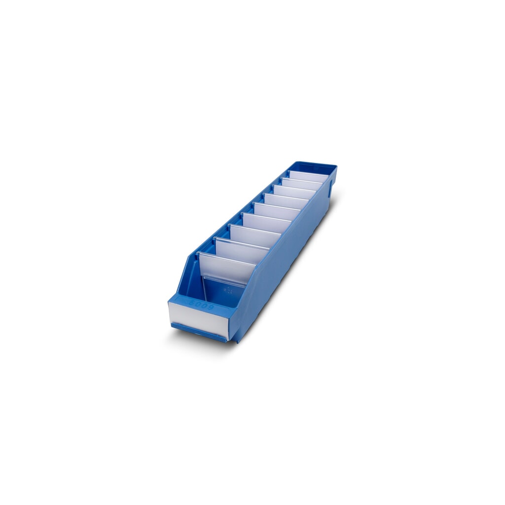 Cajón de módulo con abertura frontal, An x Fo 90 x 500 mm, azul Imagen del producto: Cajón de módulo con abertura frontal, An x Fo 90 x 500 mm, azul