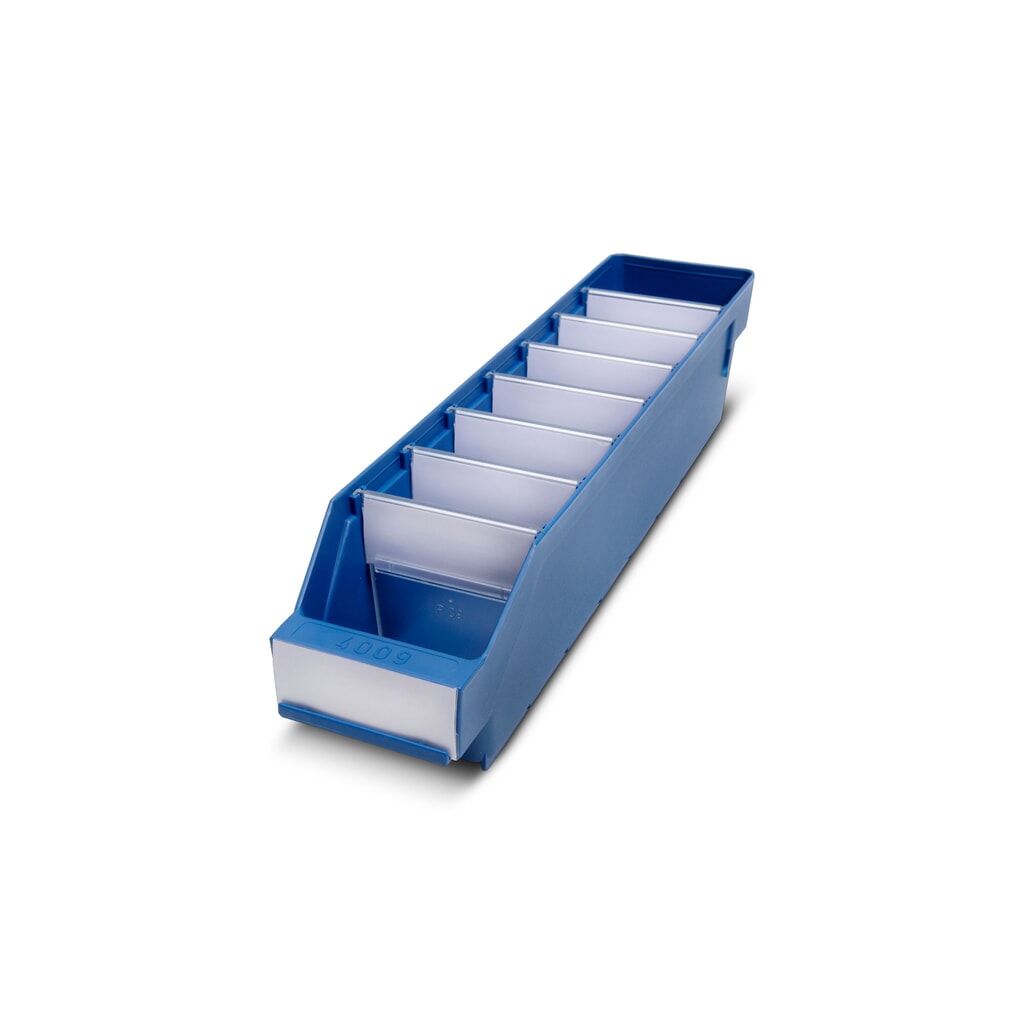 Cajón de módulo con abertura frontal, An x Fo 90 x 400 mm, azul Imagen del producto: Cajón de módulo con abertura frontal, An x Fo 90 x 400 mm, azul