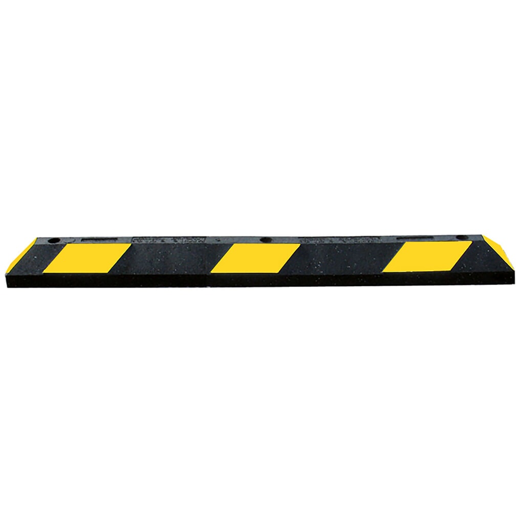Número de imagen del producto 1: Calzo Justrite® Park-It®, goma reciclada, anchura 1.800 mm, negro/amarillo