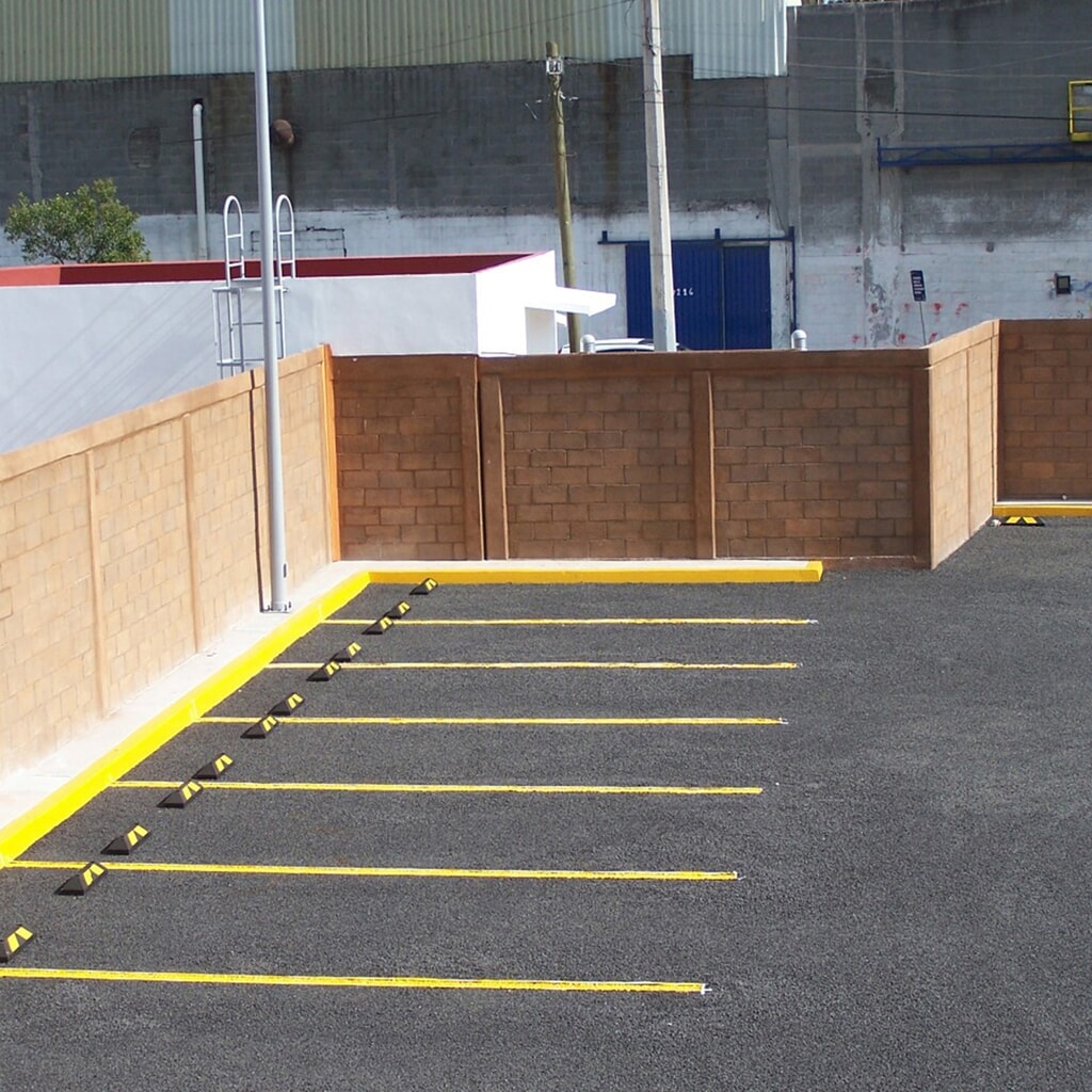 Calzo Justrite® Mini Park-It®, goma reciclada, anchura 550 mm, negro/amarillo Imagen del producto: Calzo Justrite® Mini Park-It®, goma reciclada, anchura 550 mm, negro/amarillo