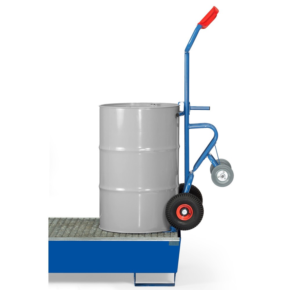 Número de imagen del producto 4: Ffetra® Carro de barril, capacidad de carga 300 kg, con 2 ruedas de apoyo, neumáticos de aire