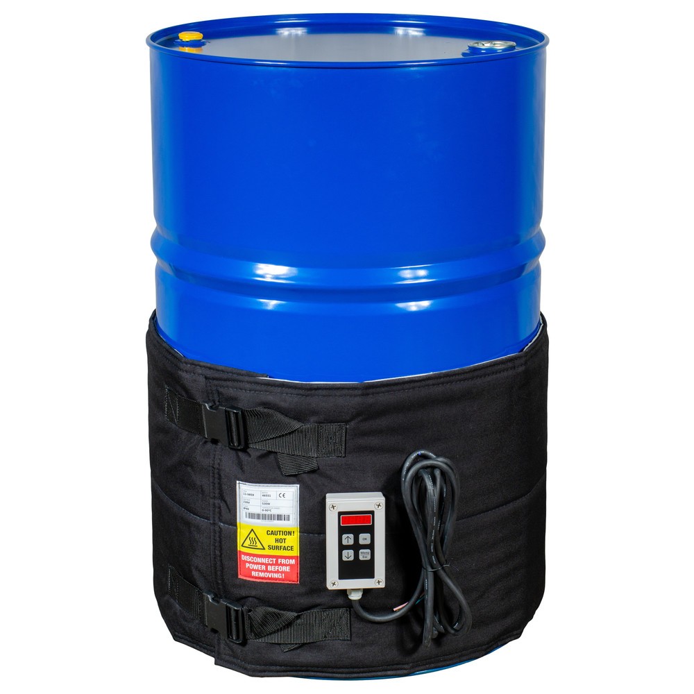 Número de imagen del producto 1: Camisa térmica para barriles Kuhlmann, con regulador digital, 200-220 l, 0-90ºC, 230 V, 530 W, LxH 1.990 x 450 mm