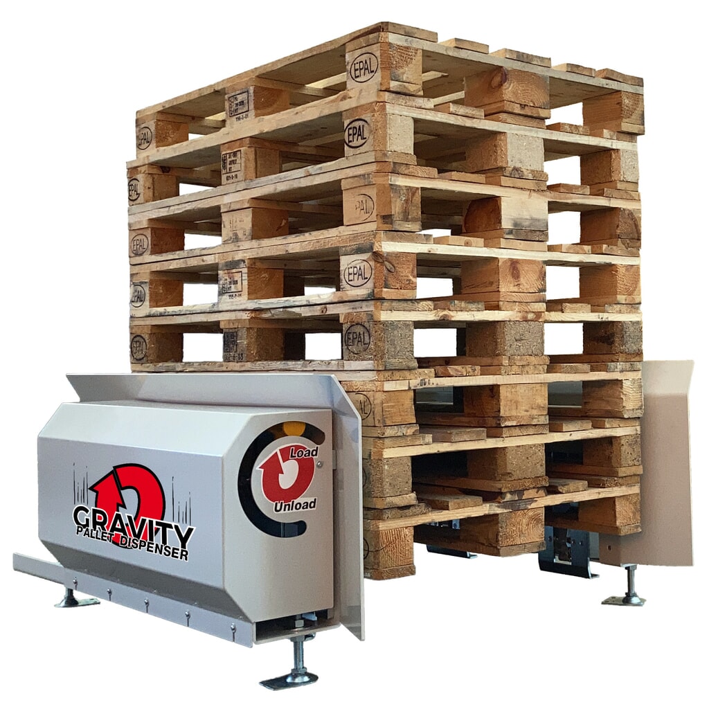 Cargador de palets por gravedad, capacidad de carga 340 kg Imagen del producto: Cargador de palets por gravedad, capacidad de carga 340 kg