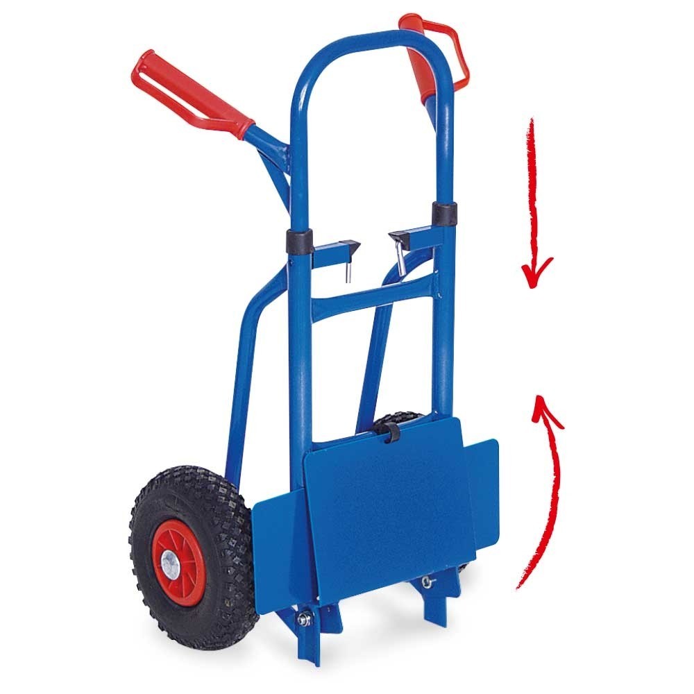 Número de imagen del producto 3: carretilla apiladora apilable BASIC, bandajes plegables a prueba de pinchazos, capacidad de carga 150 kg, pala AxD 270 x 200 mm