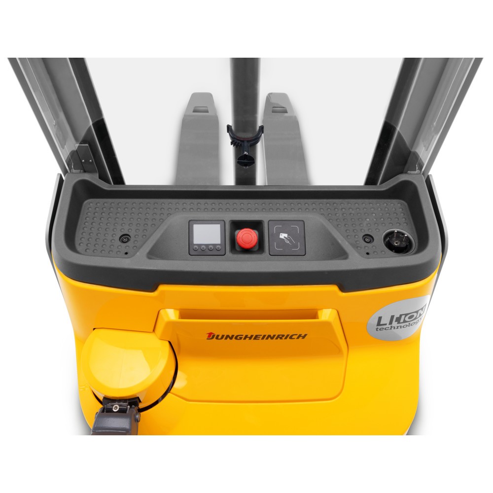Número de imagen del producto 3: Carretilla apiladora eléctrica Jungheinrich EJC 110i ZT, elevación 2.300 mm, cargador incorporado, sistema hidráulico proporcional