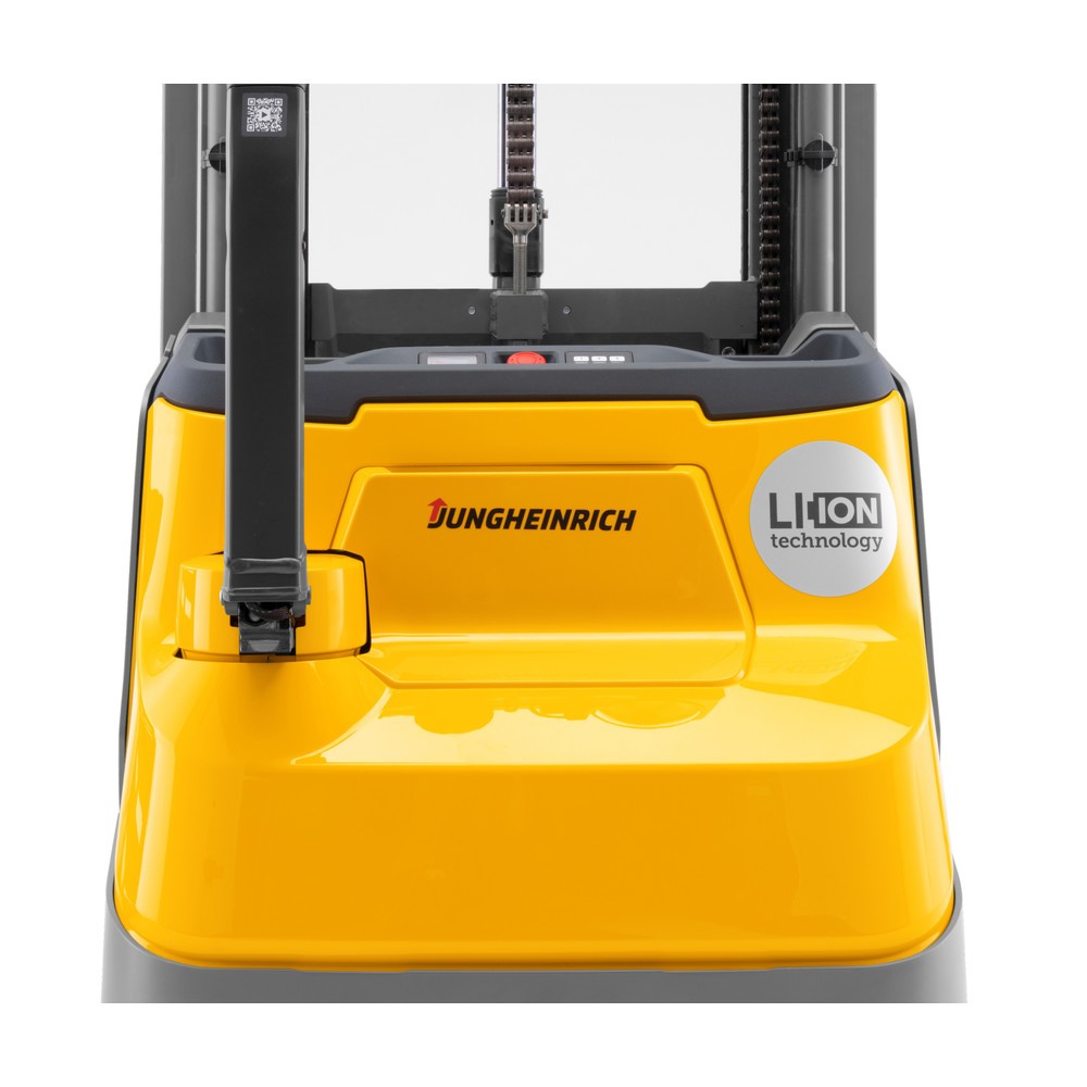 Número de imagen del producto 2: Carretilla apiladora eléctrica Jungheinrich EJC 110zi ZT, elevación 2.300 mm, cargador incorporado, sistema hidráulico proporcional