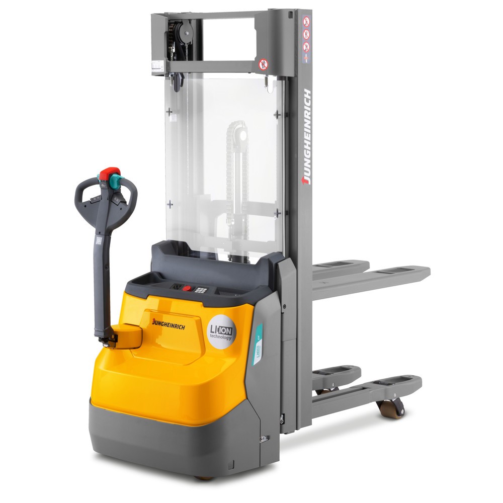 Número de imagen del producto 1: Carretilla apiladora eléctrica Jungheinrich EJC 110zi ZT, elevación 2.300 mm, cargador incorporado, sistema hidráulico proporcional