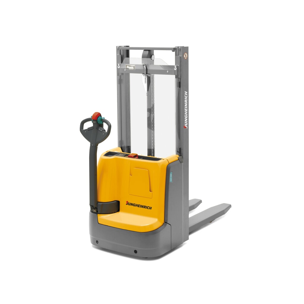 Jungheinrich apilador eléctrico EJC 110/ZT, mástil de elevación telescópico doble, altura de elevación 3.290 mm, capacidad de carga 1.000 kg, sistema hidráulico proporcional, Aquamatik Imagen del producto: Jungheinrich apilador eléctrico EJC 110/ZT, mástil de elevación telescópico doble, altura de elevación 3.290 mm, capacidad de carga 1.000 kg, sistema hidráulico proporcional, Aquamatik