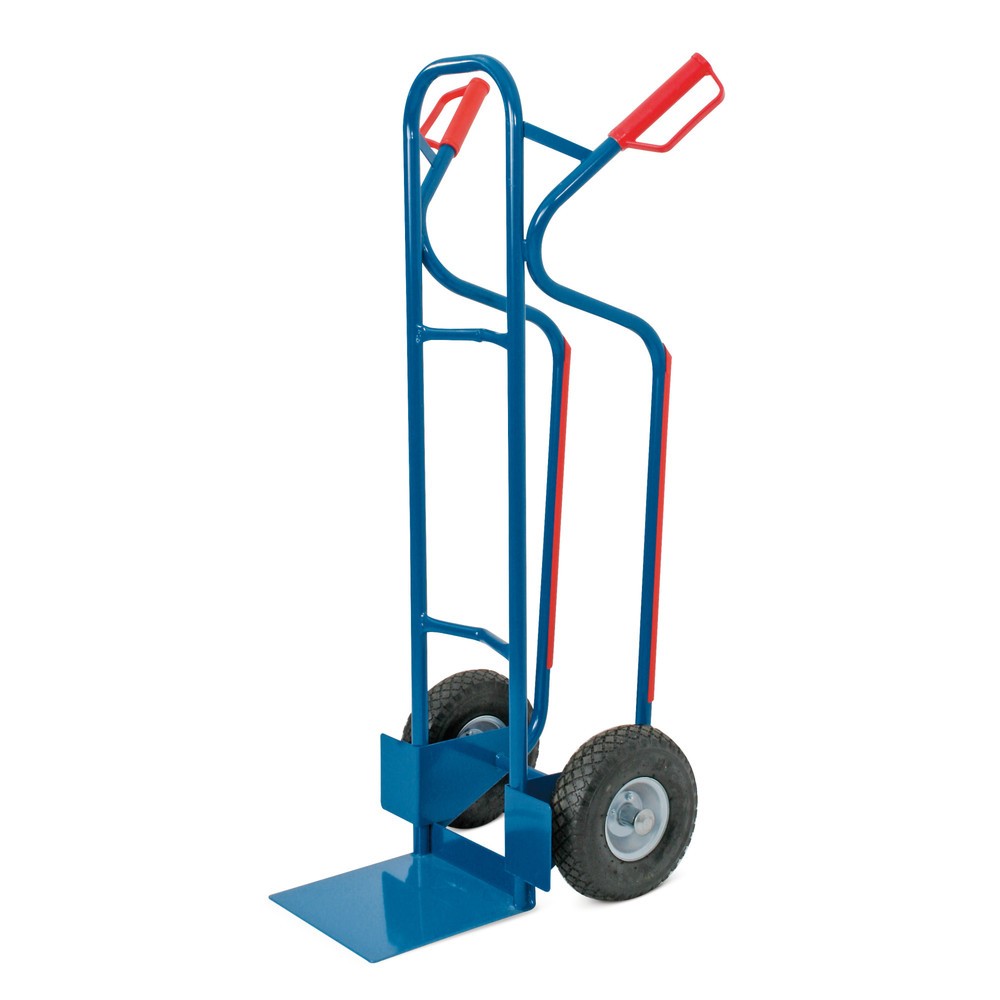 Imagen del producto: Carretilla apiladora HEMMDAL, con bandajes antipinchazos, capacidad de carga 250 kg, frontal de pala An x F 280 x 275 mm, acero