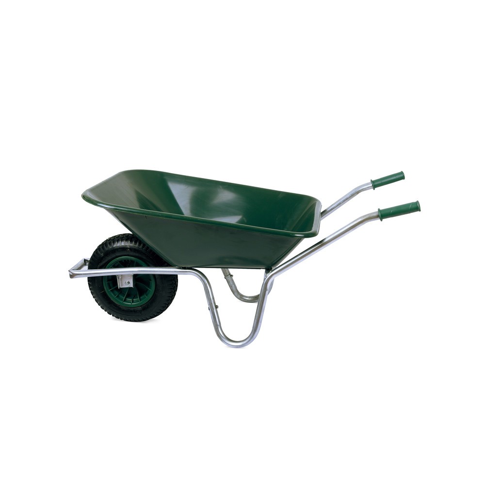 Imagen del producto: Carretilla, capacidad de carga 150 kg, 80 litros, PVC verde