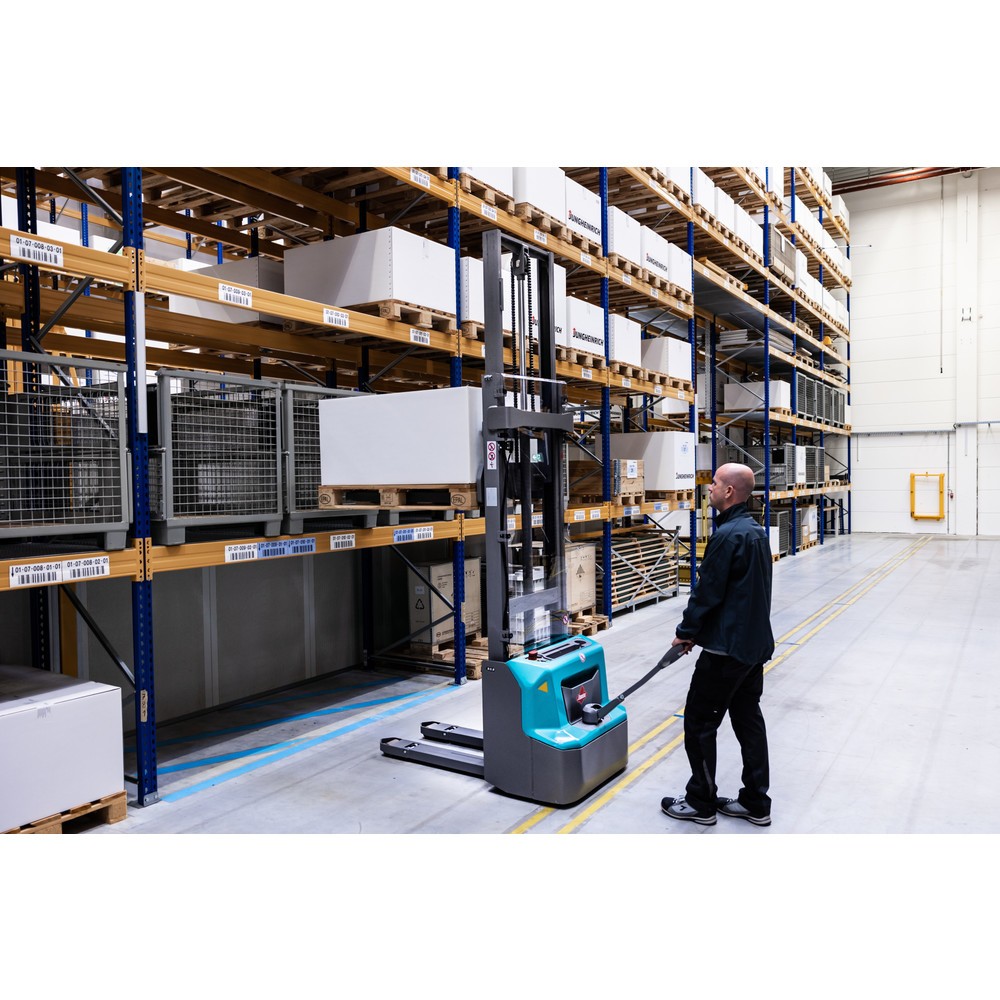 Número de imagen del producto 7: Carretilla elevadora eléctrica Ameise® PSE 1.2, mástil de elevación telescópico doble, altura de elevación 2.600 mm, capacidad de carga 1.200 kg