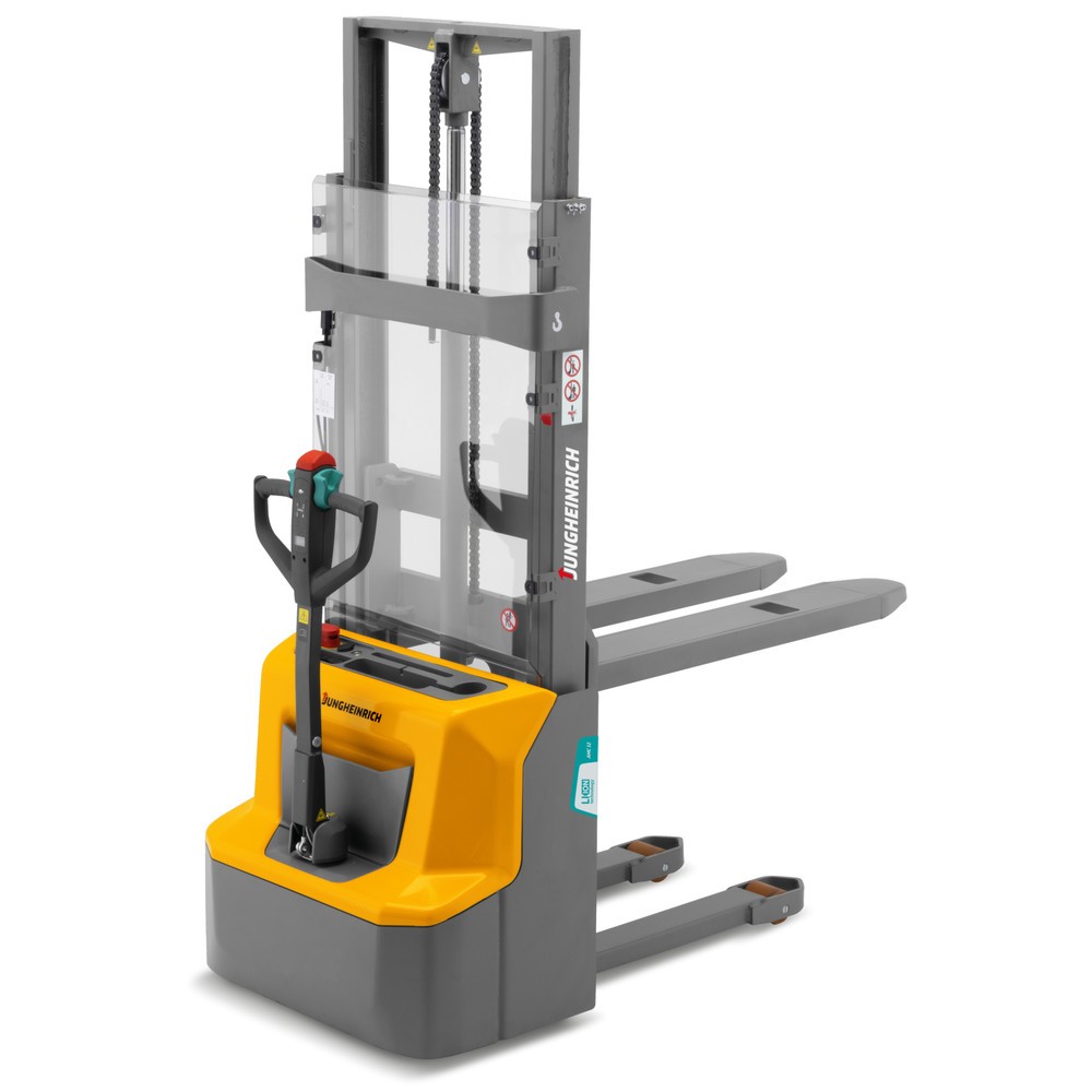 Número de imagen del producto 10: Carretilla elevadora eléctrica Jungheinrich AMC 12, mástil de elevación telescópico doble, altura de elevación 2.900 mm, capacidad de carga 1.200 kg