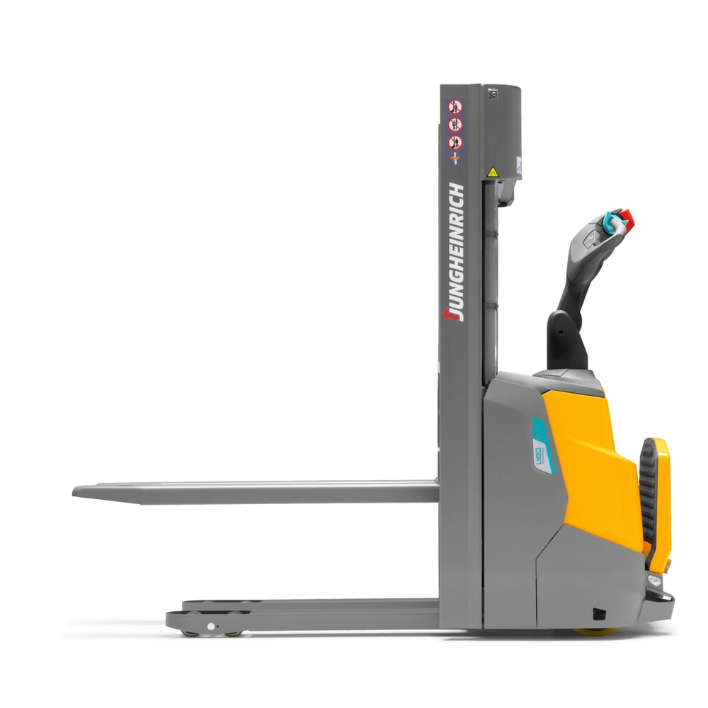 Número de imagen del producto 8: Carretilla elevadora eléctrica Jungheinrich ERC 110i ZT con plataforma de pie, mástil de elevación telescópico doble, altura de elevación 2.900 mm, capacidad de carga 1.000 kg, sistema hidráulico proporcional