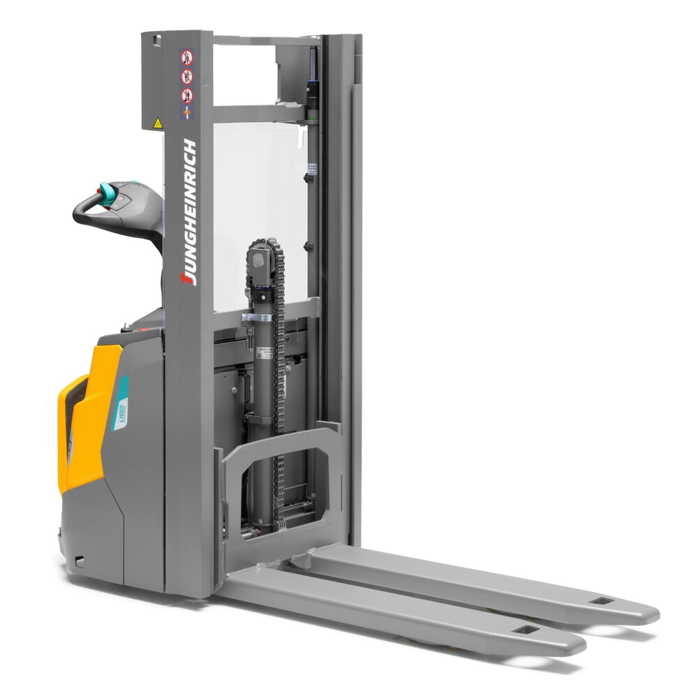 Número de imagen del producto 9: Carretilla elevadora eléctrica Jungheinrich ERC 110i ZT con plataforma de pie, mástil de elevación telescópico doble, altura de elevación 2.900 mm, capacidad de carga 1.000 kg, sistema hidráulico proporcional