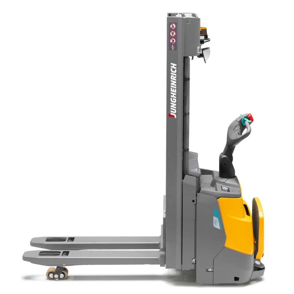Número de imagen del producto 2: Carretilla elevadora eléctrica Jungheinrich ERC 112zi ZT con plataforma de pie, mástil de elevación telescópico doble, altura de elevación 2.700 mm, capacidad de carga 1.200 kg, sistema hidráulico proporcional