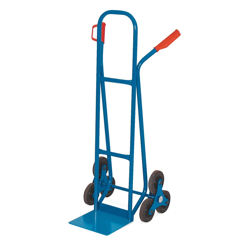 Imagen del producto: Carretilla para escaleras HEMMDAL, con estrella de ruedas de 3 radios, capacidad de carga 175 kg, frontal de pala An x F 280 x 230 mm, acero