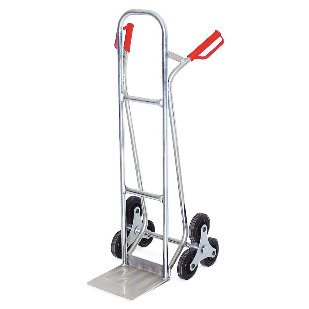 Imagen del producto: Carretilla para escaleras BASIC, con estrella de ruedas de 3 radios, capacidad de carga 150 kg, frontal de pala An x F 280 x 230 mm, aluminio