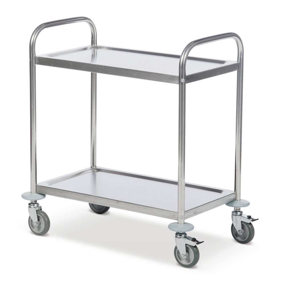 Imagen del producto: Carrito de servicio de acero inoxidable BASIC de dos estantes de 685 x 380 mm