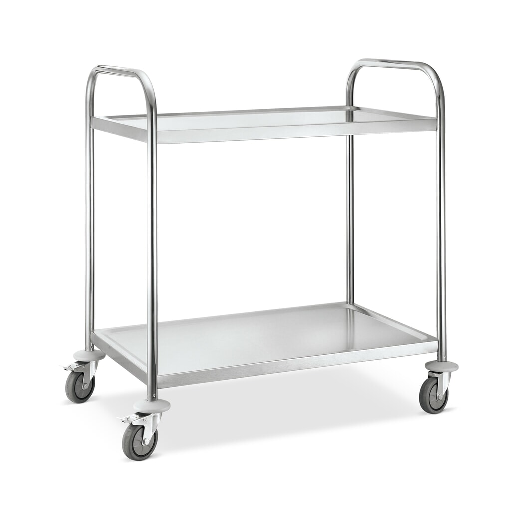 Carrito de servicio de acero inoxidable, HEMMDAL, 2 pisos Imagen del producto: Carrito de servicio de acero inoxidable, HEMMDAL, 2 pisos