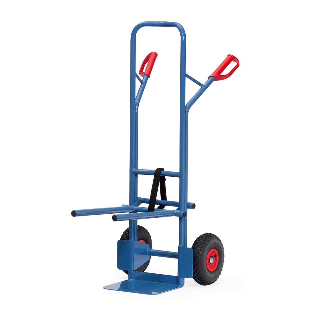 Número de imagen del producto 1: fetra® Carro para silla de acero, capacidad de carga 300 kg, pala a 320 An x F 250 mm, neumáticos de aire