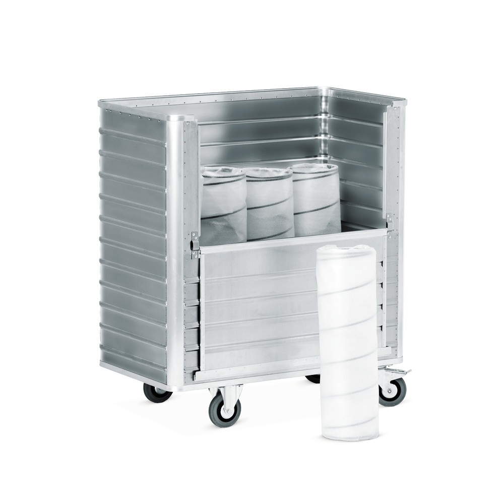 Número de imagen del producto 3: Carro con caja de aluminio con pared abatible por la mitad, 355 litros