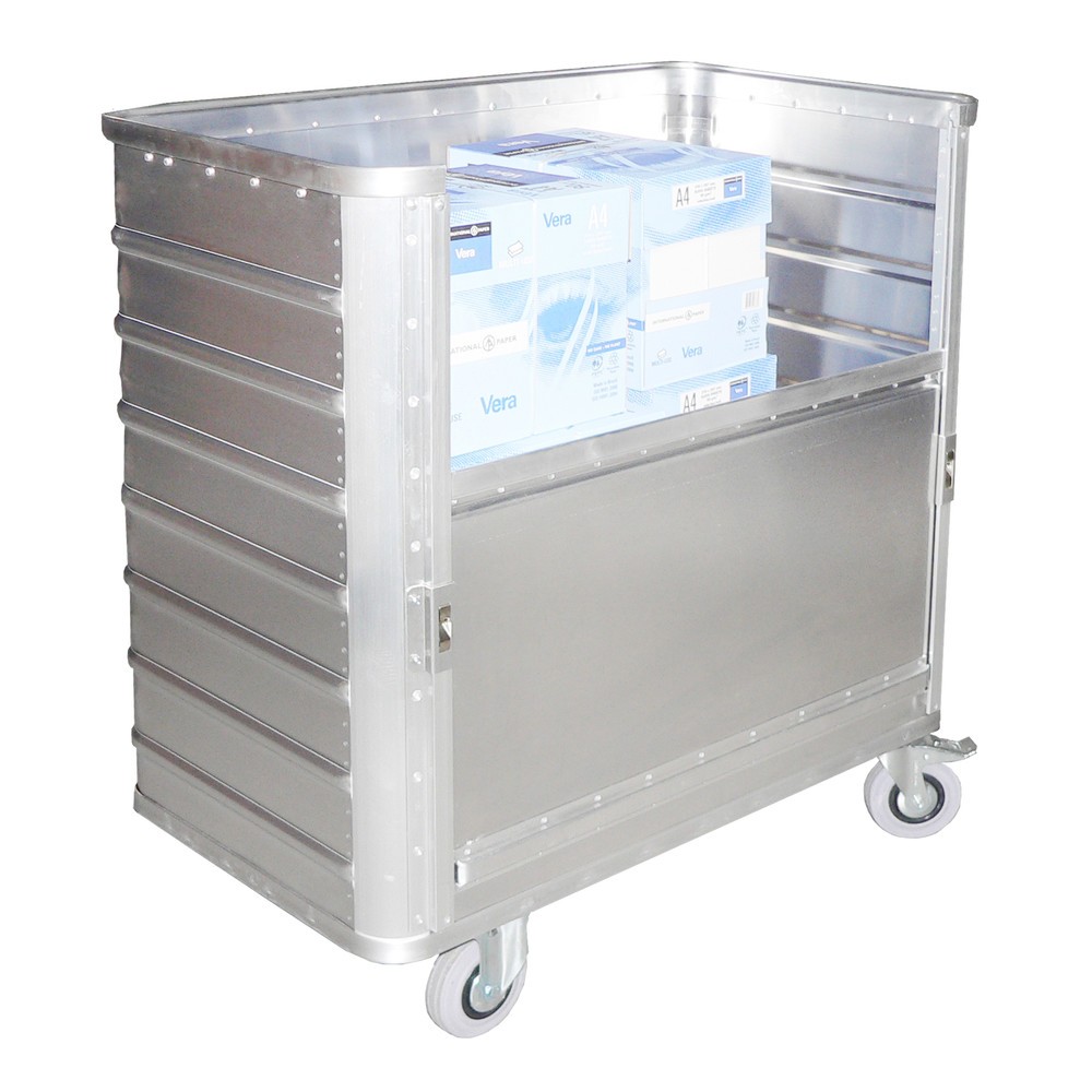 Número de imagen del producto 2: Carro con caja de aluminio con pared semibajable, 355 litros