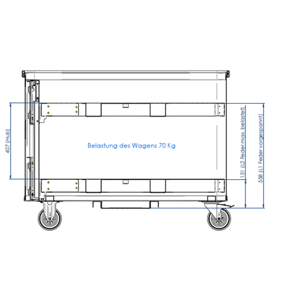 Número de imagen del producto 5: Carro con fondo de resorte de aluminio, volumen de 380 litros