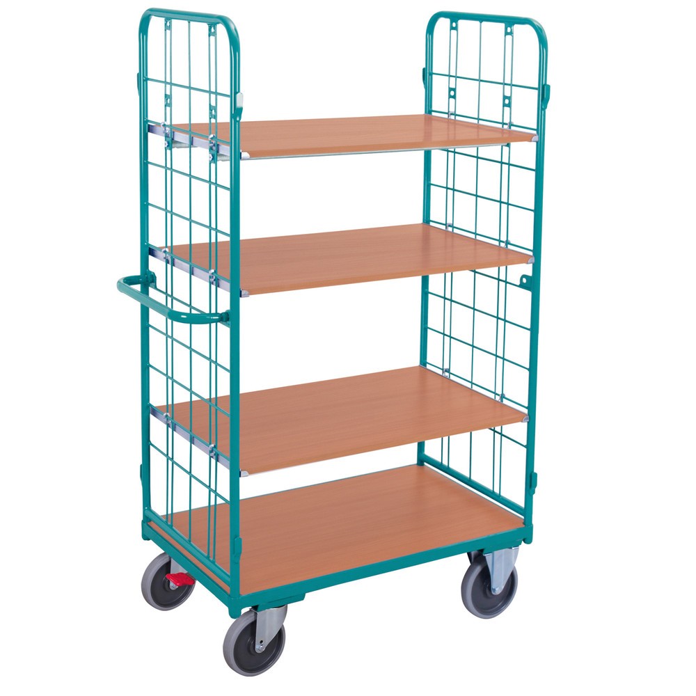 Imagen del producto: Carro con pisos Ameise® con rejilla, sin pared trasera, 4 pisos de 1.000 x 600 mm