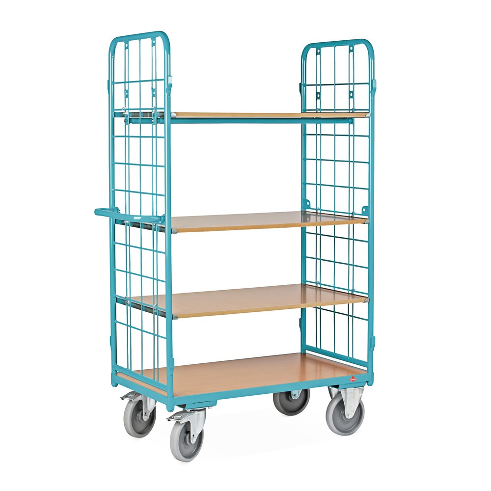 Número de imagen del producto 3: Carro con pisos Ameise® con rejilla, sin pared trasera, 4 pisos de 1.000 x 600 mm