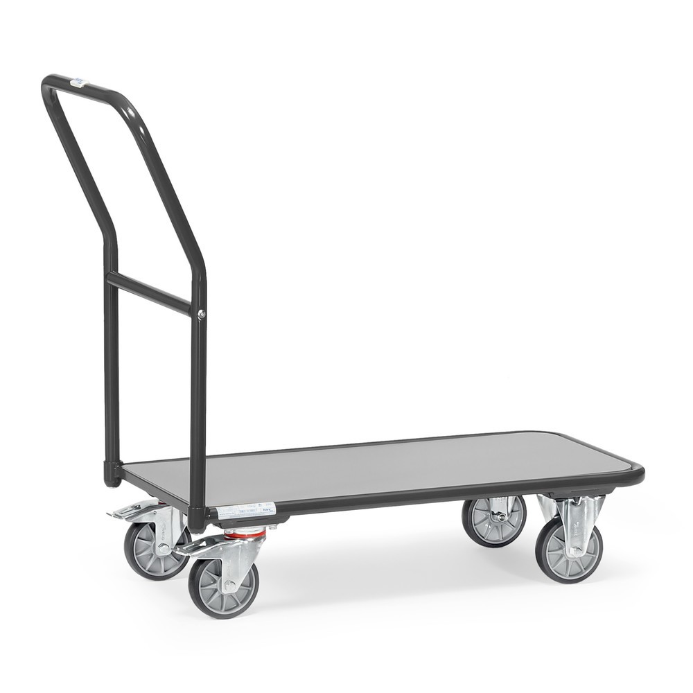 Imagen del producto: Carro con plataforma fetra® con superficie de carga de madera An x La 450 x 850 mm, CC 250 kg, gris antracita