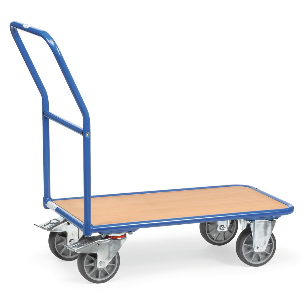 Imagen del producto: Carro con plataforma fetra® con superficie de carga de madera An x La 700 x 1.000 mm, CC 400 kg