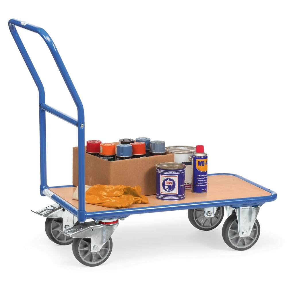 Número de imagen del producto 2: Carro con plataforma fetra® con superficie de carga de madera An x La 700 x 1.000 mm, CC 400 kg