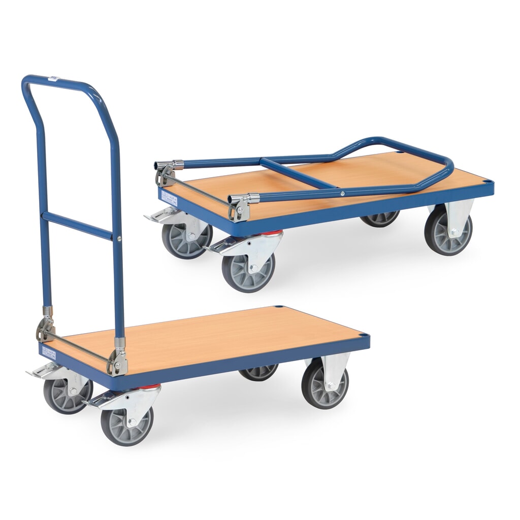 fetra® Carro plataforma plegable, capacidad de carga 500 kg, superficie de carga 8xD 850 x 500 mm Imagen del producto: fetra® Carro plataforma plegable, capacidad de carga 500 kg, superficie de carga 8xD 850 x 500 mm