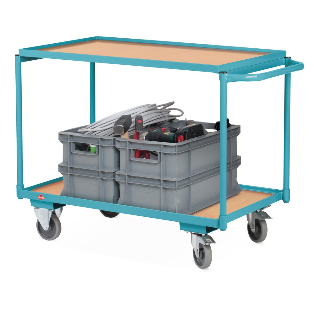 Número de imagen del producto 3: Carro con tablero Ameise®, manillar vertical, 2 pisos de 850 x 500 mm, CC 250 kg
