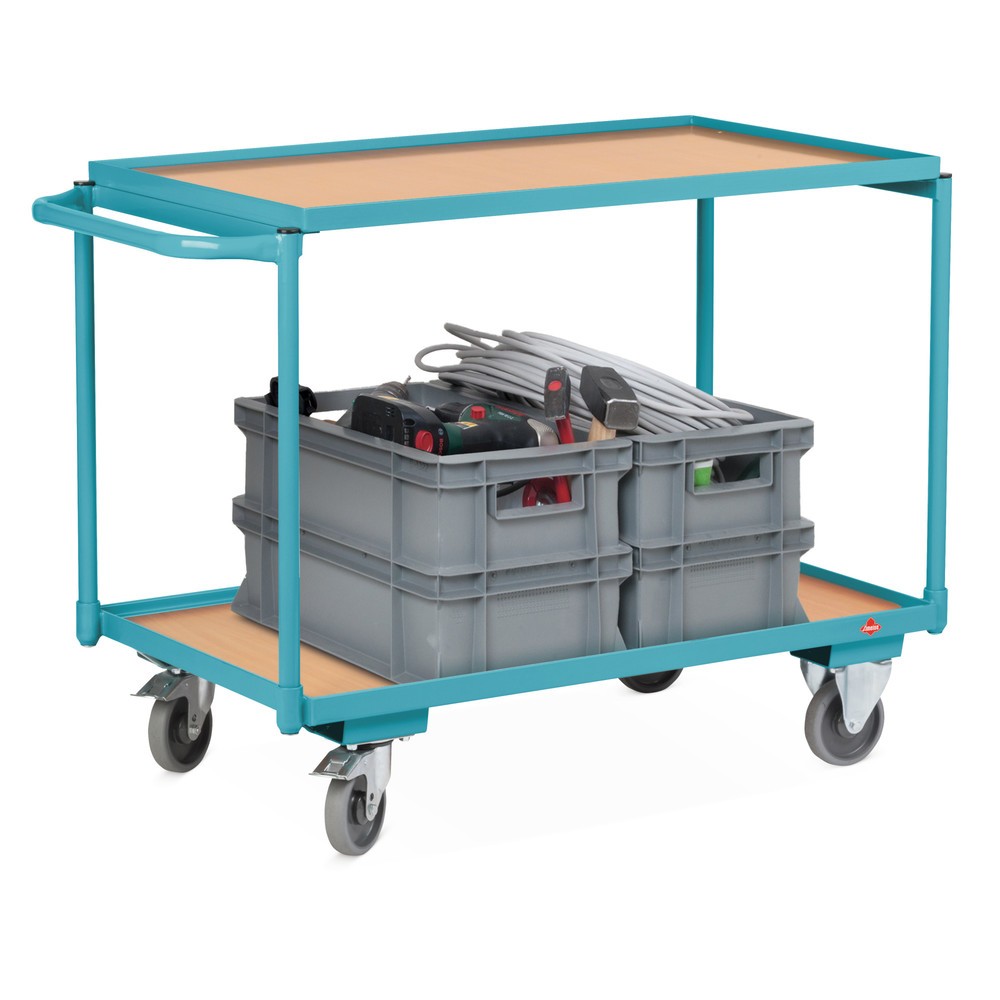 Número de imagen del producto 4: Carro con tablero Ameise®, manillar vertical, 2 pisos de 850 x 500 mm, CC 250 kg