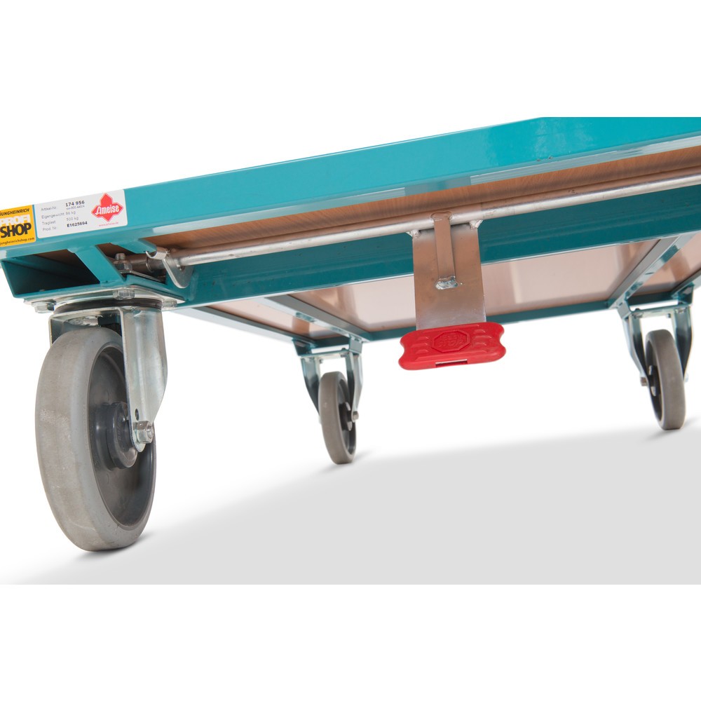 Número de imagen del producto 2: carro|plataforma de plataforma Ameise®, 4 caras con paredes de madera, área de carga 652 x 1.000 mm