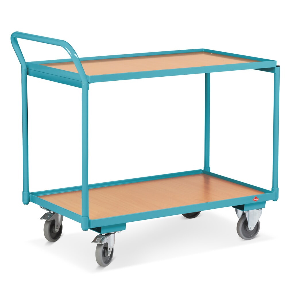 Carro con tablero Ameise®, manillar vertical, 2 pisos de 850 x 500 mm Número de imagen del producto 4: Carro con tablero Ameise®, manillar vertical, 2 pisos de 850 x 500 mm